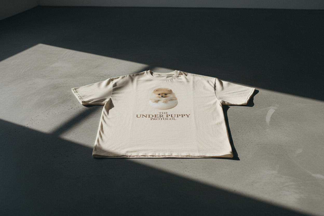 The Under Puppy Protocol™ Tee in natural cotton — La Séance Selfcare